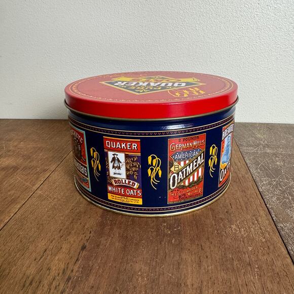 Quaker Oats 1983 VINTAGE Decorative storage tin Oatmeal Cookie Recipe - Picture 4 of 10